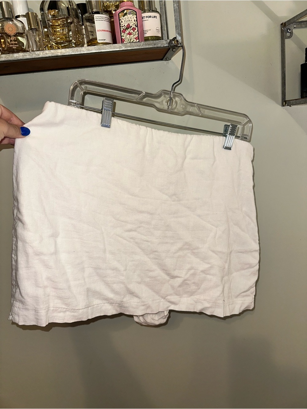 Abercrombie & Fitch white Cotton Mini Skort